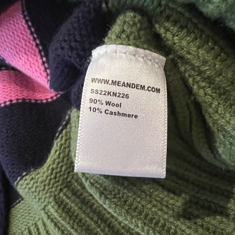 ME+EM Wool and Cashmere Multicolor Striped Sweater— Womens Large - Picture 8 of 11
